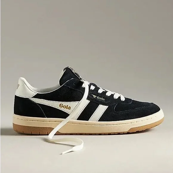 GOLA Exclusive Hawk Suede Sneakers Black Off White - Picture 3 of 11